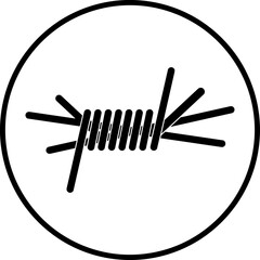 Barbed icon. sign for mobile concept and web design. vector illustration..eps