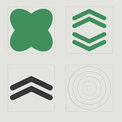 Retro futuristic elements for design. Rave psychedelic retro futuristic set. Flat minimalist icons. Retro Futurist. Vector illustration