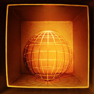 Wire Globe in Box