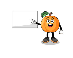 apricot illustration doing a presentation