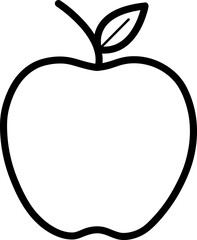 Apple Fruit Icon Vector Design Template on white background..eps