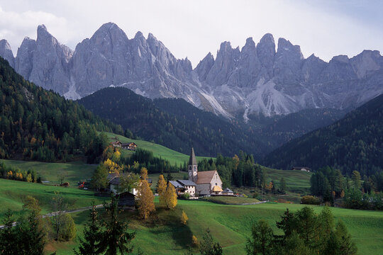 Dolomites and Landscape, St. Magdalena, Italy