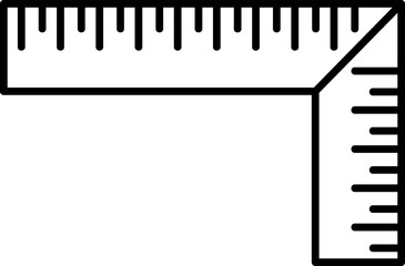 Elbow ruler icon vector stock illustration design template. Editable stroke on white background..eps