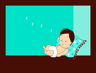 Illustration of Baby Sleeping