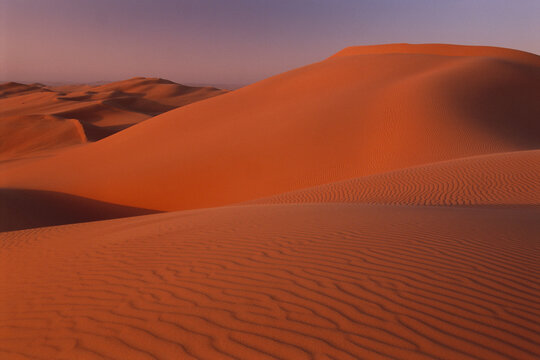 Sandstorm in Desert, Grand Erg Oriental Desert, Sahara Algeria, Africa