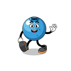 blueberry cartoon walking
