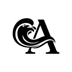 Modern and luxury initial logo design