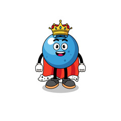 Mascot Illustration of blueberry king