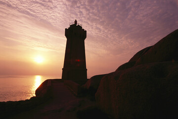 Lighthouse at Dusk, Brittany, France