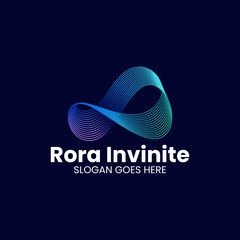 Vector Logo Illustration Infinite Gradient Colorful Style.