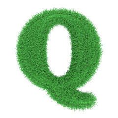 Grass Letter Q with generative AI