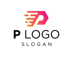 Logo about P Letter on white background. created using the CorelDraw application.