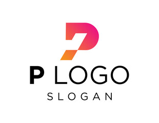 Logo about P Letter on white background. created using the CorelDraw application.