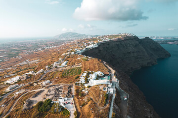 Santorini caldera cliffs