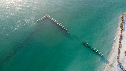 Aerial view of Gasparilla Island State Park on Boca Grande, FL