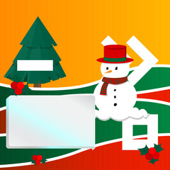 Christmas Background illustration. Cartoon holiday event poster.