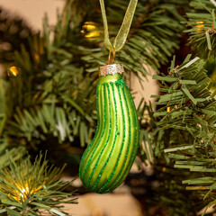 Bulbous Christmas Pickle with a few Sparkles