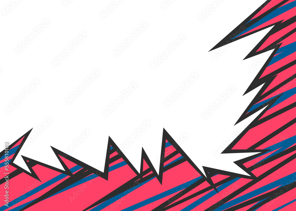 Poster abstract background with jagged spike pattern and with some copy space area