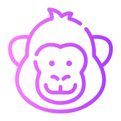 monkey gradient icon