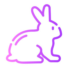 rabbit gradient icon
