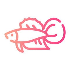 betta fish gradient icon