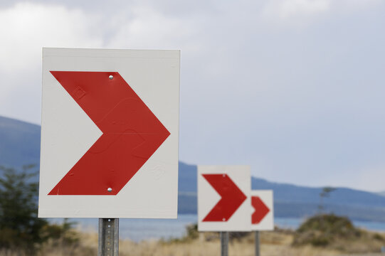 Road Signs, Ushuaia, Tierra Del Fuego, Argentina
