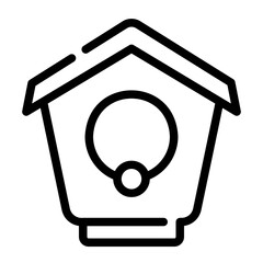 bird house line icon