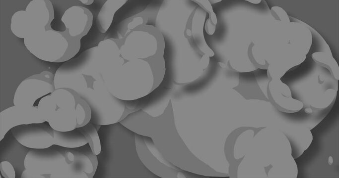 animated gray cartoon smoke pattern background