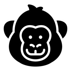 monkey glyph icon