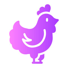chicken gradient icon