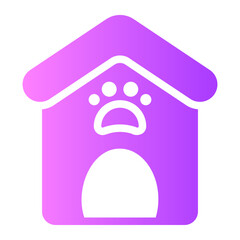 dog house gradient icon