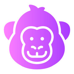 monkey gradient icon