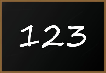 123 Years Anniversary Celebration Vector Template, 123 number logo design, 123th birthday, Black Lettering Numbers brush drawing hand drawn sketch.