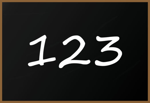 123 Years Anniversary Celebration Vector Template, 123 number logo design, 123th birthday, Black Lettering Numbers brush drawing hand drawn sketch.