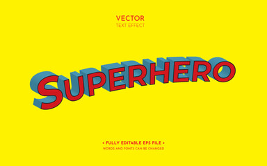 Vector Editable Text Effect in Superhero 3D Style