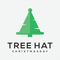 Fototapeta premium tree hat vector icon logo gradient color