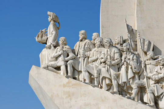 Close-up of Monument to the Discoveries, Belem, Lisbon, Portugal