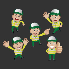people set. Professional set. street cleaner