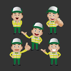 people set. Professional set. street cleaner