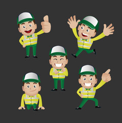 people set. Professional set. street cleaner
