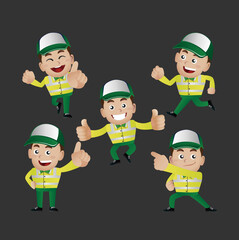 people set. Professional set. street cleaner