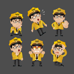 People Set - Profession - Taxi Driver