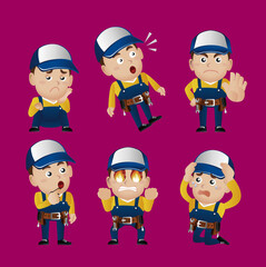 People Set - Profession - Worker. builder