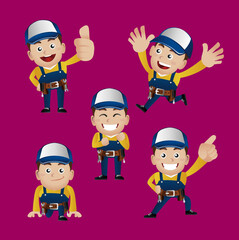 People Set - Profession - Worker. builder