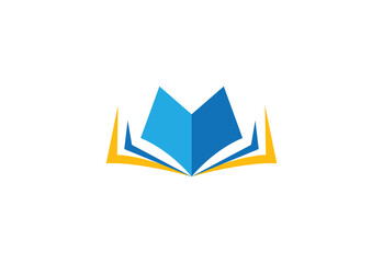 Book logo template. vector illustrator.