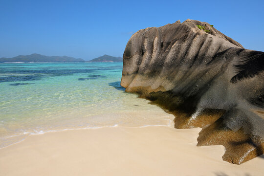 Anse Source d'Argent with Sculpted Rocks, La Digue, Seychelles