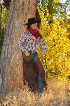 Portrait of Cowgirl, Shell, Wyoming, USA