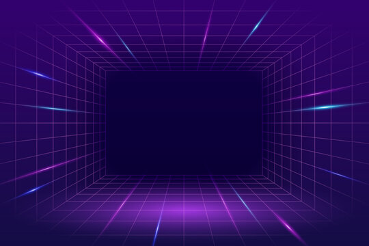 3D violet perspective background