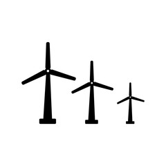 Windmill icon vector logo design template flat style