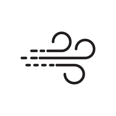 Wind icon vector logo design template illustration